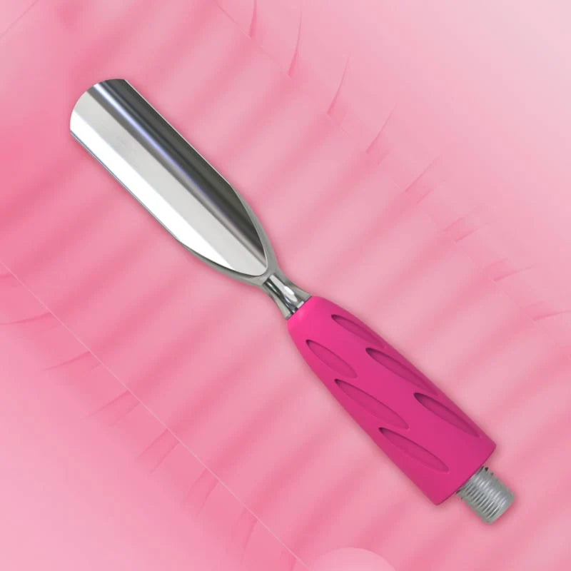 Staleks Pro Combo UNIQ WPPQ-17 pusher opzetstuk met brede afgeronde metalen tip en roze grip
