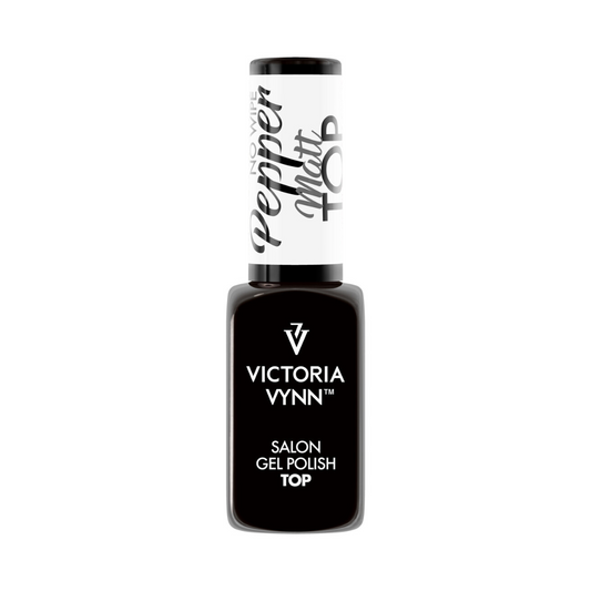 Victoria Vynn™ - No Wipe Top Coat  Mat |  #Met zwarte spikkels 8ml