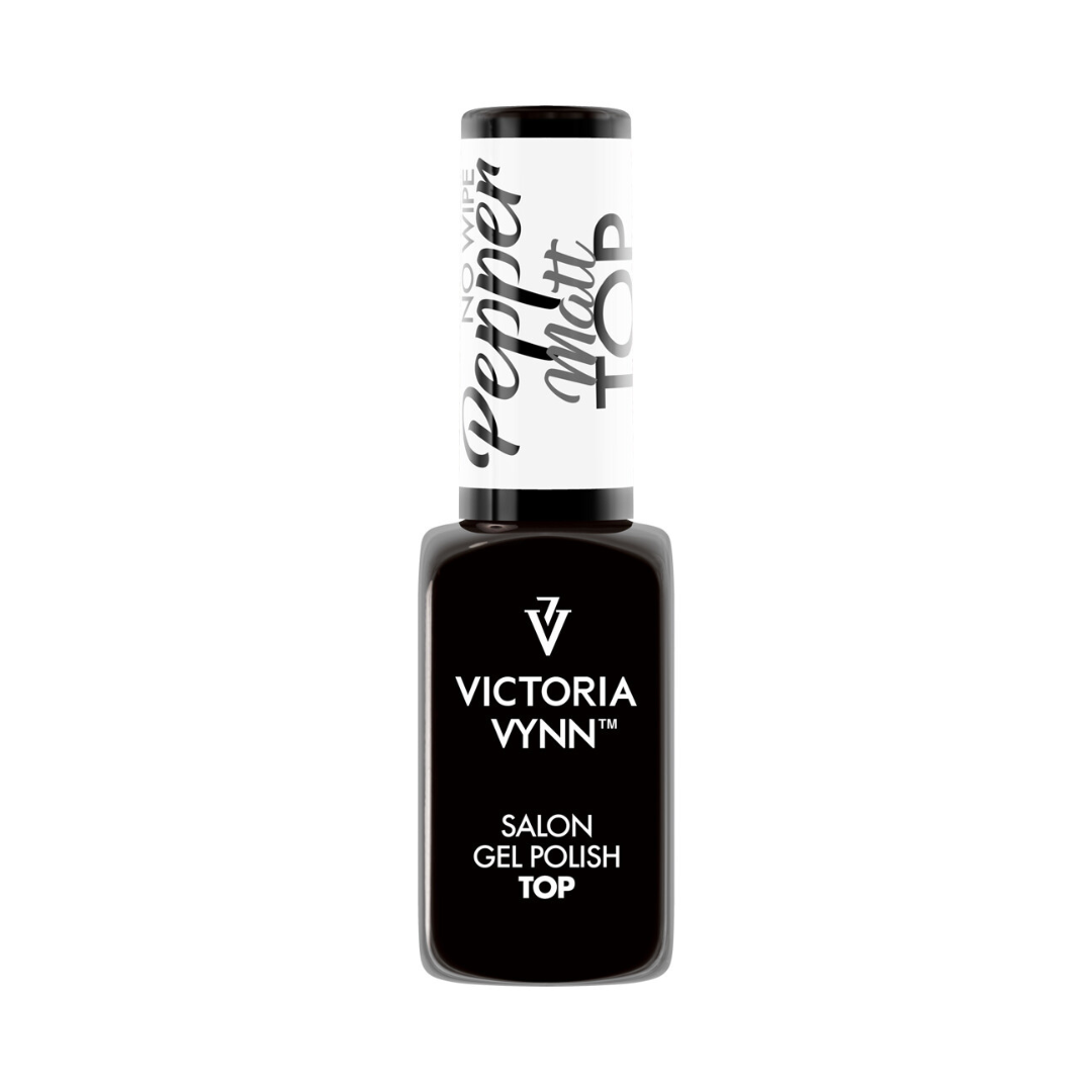 Victoria Vynn™ - No Wipe Top Coat  Mat |  #Met zwarte spikkels 8ml